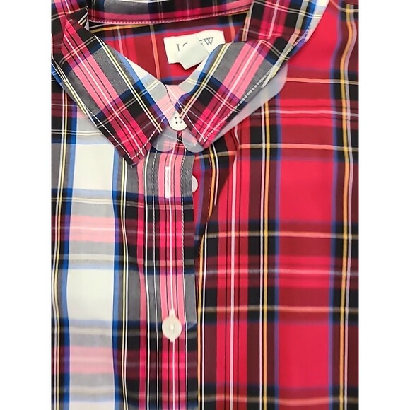 J Crew BM034 NWT Size XXXL Woman's Mixed-Tartan Plaid Shirt in Signature Fit - Picture 7 of 12